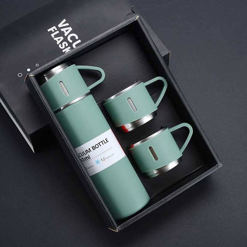 3 In 1 Vacuum Insulated Thermal Flask Set
